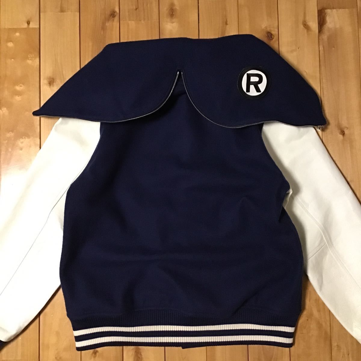 袖レザー シャークパーカー スタジャン shark BAPE ベイプ ape