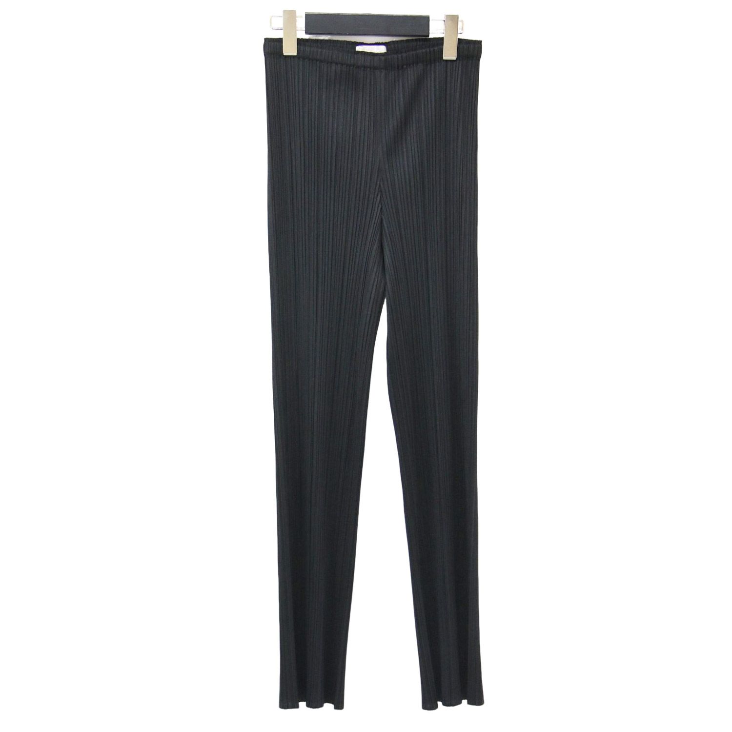 PLEATS PLEASE プリーツプリーズ パンツ ブラック 黒 サイズ 4 XL | プリーツ ストレート イージー パンツ | ウエストゴム ハイウエスト | | ボトムス ズボン レディース