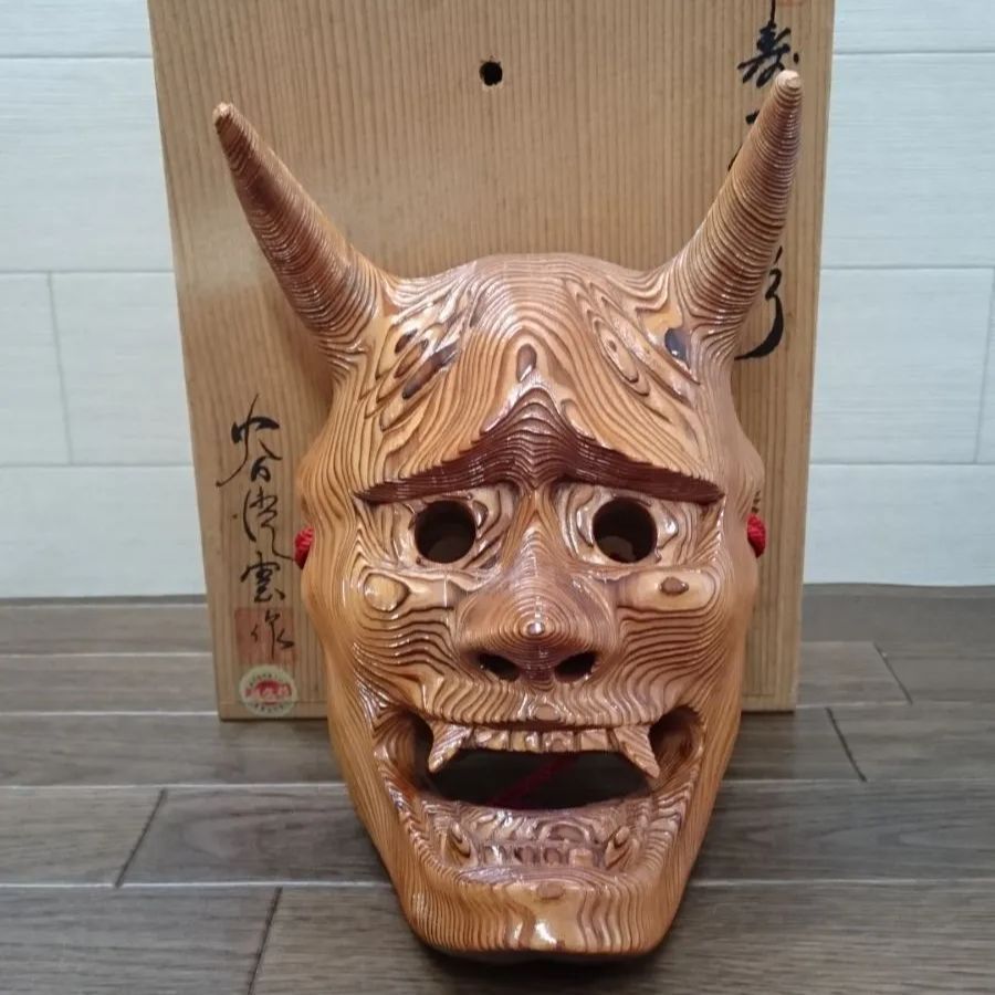 千寿屋久杉　般若面　魔除け 千寿 屋久杉 魔除け 般若面 - メルカリ