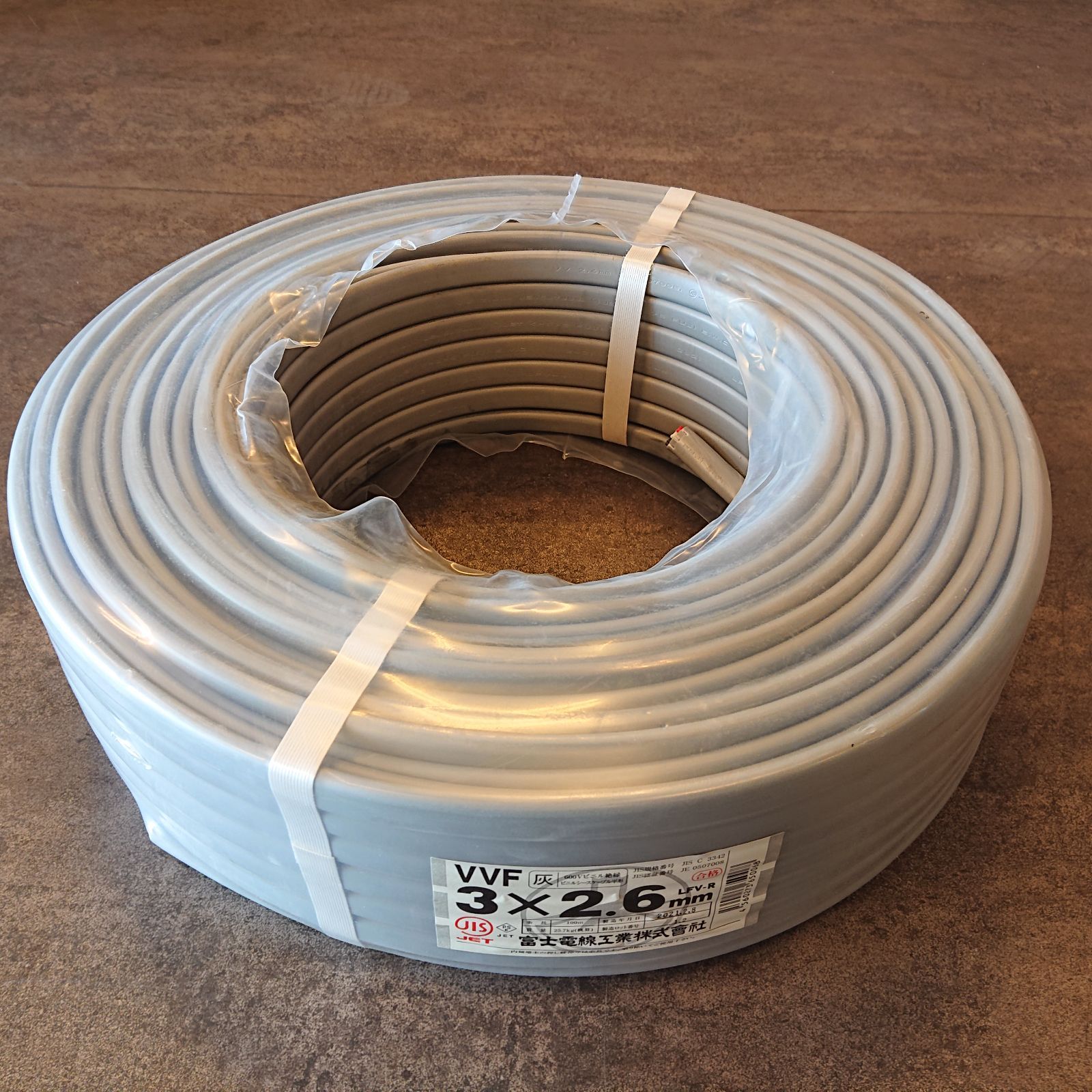 富士電線工業 Fケーブル 3×2.6 - ケーブル