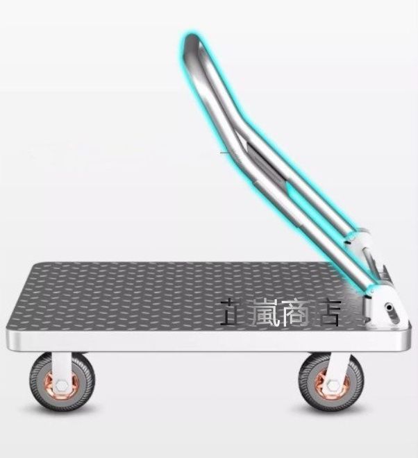 折り畳み特厚鋼板小リヤカー貨物を引き取る手リヤカー家庭用台車ポータブルトレーラー73*48静音輪