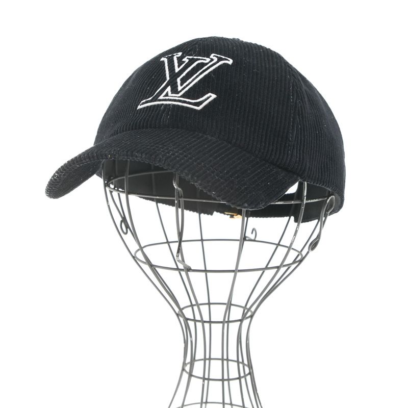 ルイ・ヴィトン キャップ LV シグネチャー コーデュロイ ブラック L
