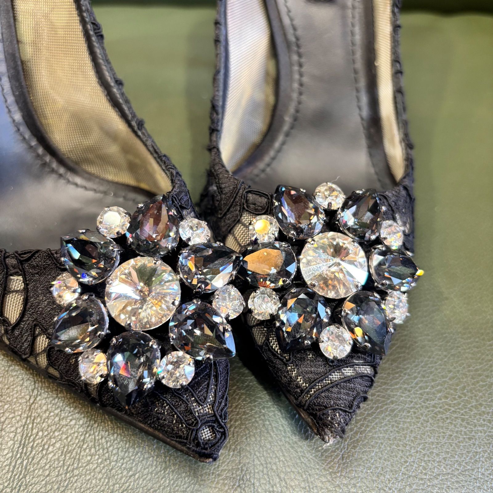 美品Dolce & Gabbana 黒 レース パンプス 美品 DOLCE&GABBANA パンプス ハイヒール レース 36 23.0 - メルカリ