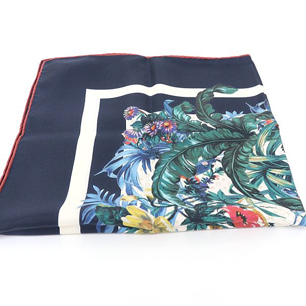 ルイヴィトン カレ70・LV ブーケ スカーフ ネイビー/マルチカラー  