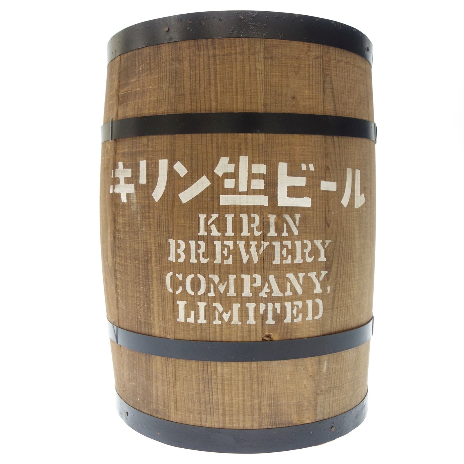 キリン　木製　木樽 キリン 生ビール 酒樽 木製樽 空樽 インテリア KIRIN 2【7F