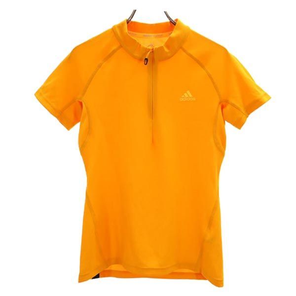 アディダス スポーツ ハーフジップ ロゴ 半袖 ウェア M オレンジ系 adidas レディース 【中古】 【230513】 メール便可 - メルカリ