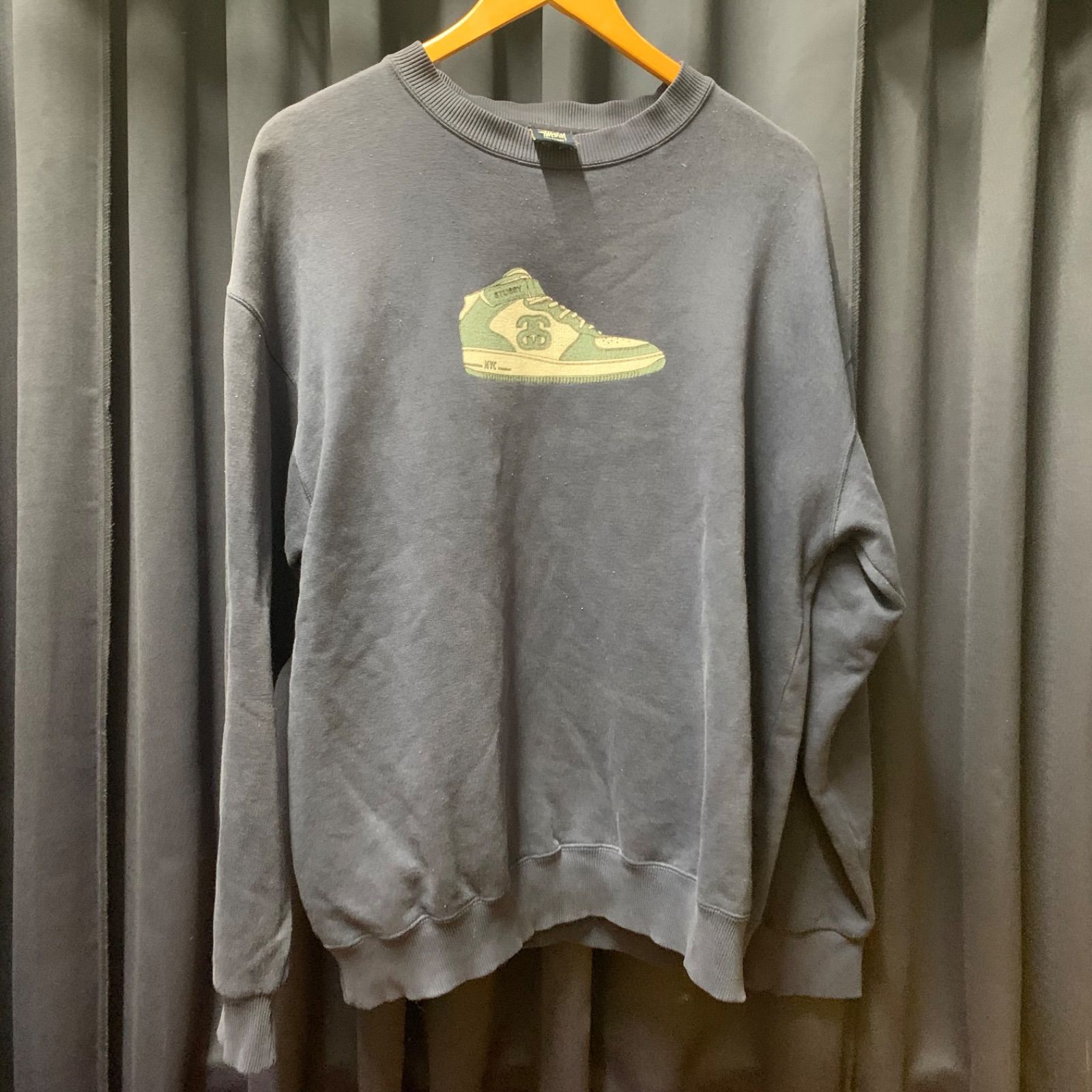 NO.72 OLD STUSSY AIR FORCE SWEAT 紺タグ XL スニーカートレーナー ネイビー