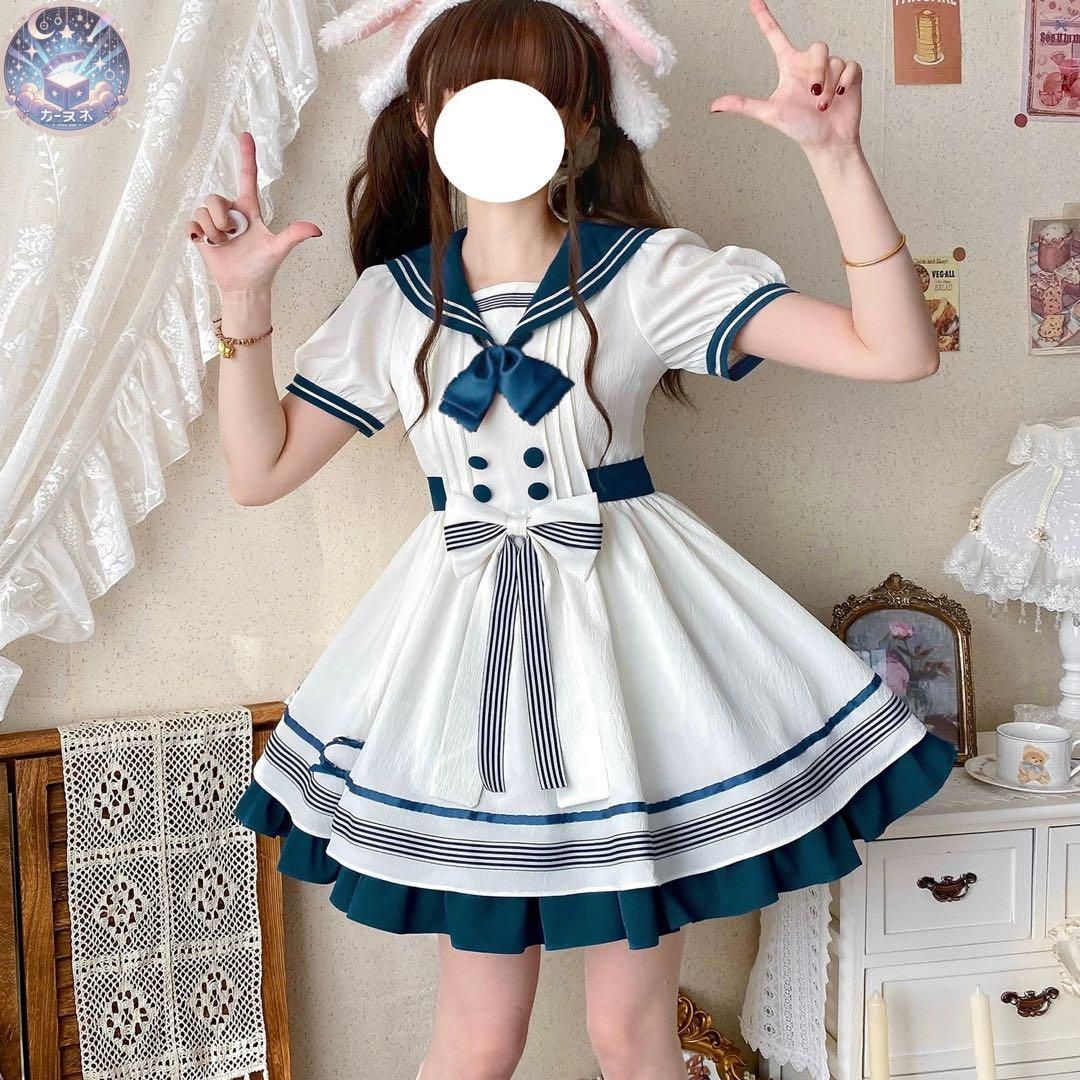 ♥ これからの季節のお出かけに セーラー風ロリータワンピース