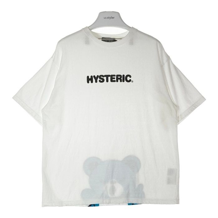 HYSTERIC GLAMOUR ヒステリックグラマー 02231CT20 23SS HYS BEAR ロゴベアプリント Tシャツ ホワイト sizeL