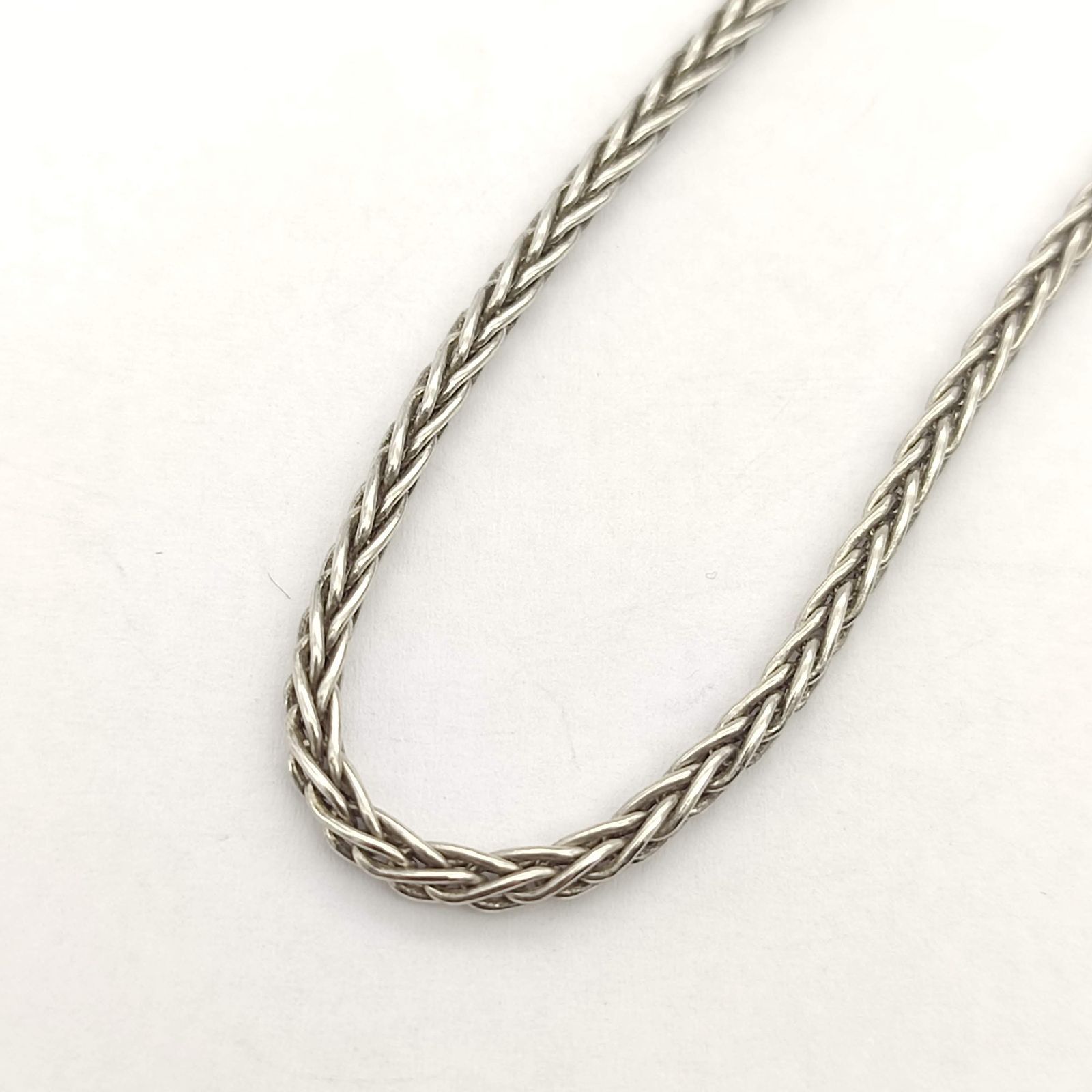 編み込み チェーン ネックレス シルバー ヴィンテージ 美品】チェーンネックレス 編み込み シルバー925 ヴィンテージ