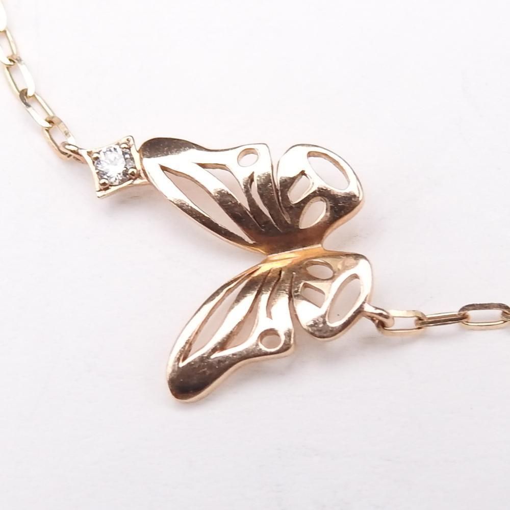 STAR JEWELRY K10YG D 0.01 蝶モチーフブレスレット STAR JEWELRY K10YG D 0.01 蝶モチーフブレスレット - メルカリ
