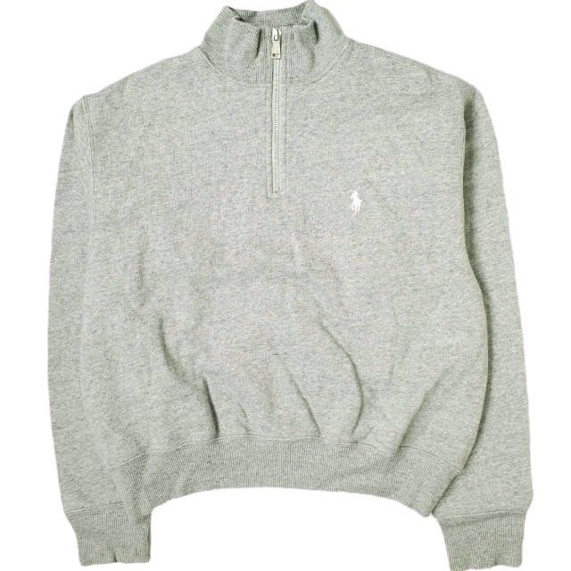 大人気✳︎ポロラルフローレンハーフジップオーバーサイズグレーポニー
