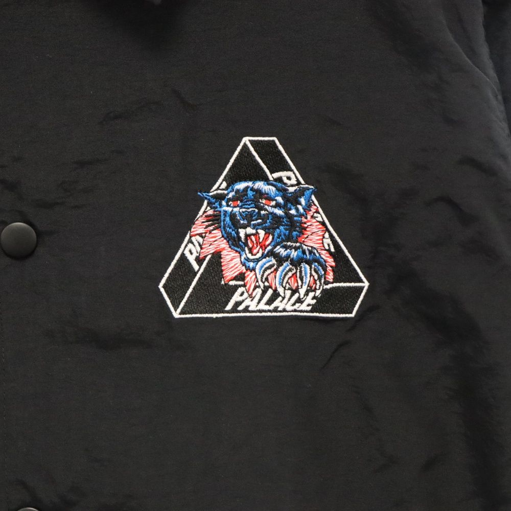 Palace Skateboards (パレススケートボーズ) RIPPED COACH JACKET パンサー コーチジャケット ロゴワッペン付き  ブラック - メルカリ