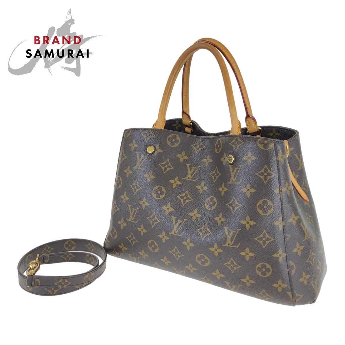 LOUIS VUITTON ルイヴィトン モノグラム モンテーニュMM ブラウン 茶 PVC M41056 ショルダーバッグ 2way ハンドバッグ  レディース 400577 【中古】【中古】