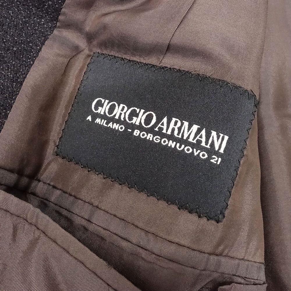 【GIORGIO ARMANI】ジョルジオ アルマーニ『ジャケット／56/XL』 ジョルジオアルマーニ ジャケット ダークグレー サイズ56 XL XXL