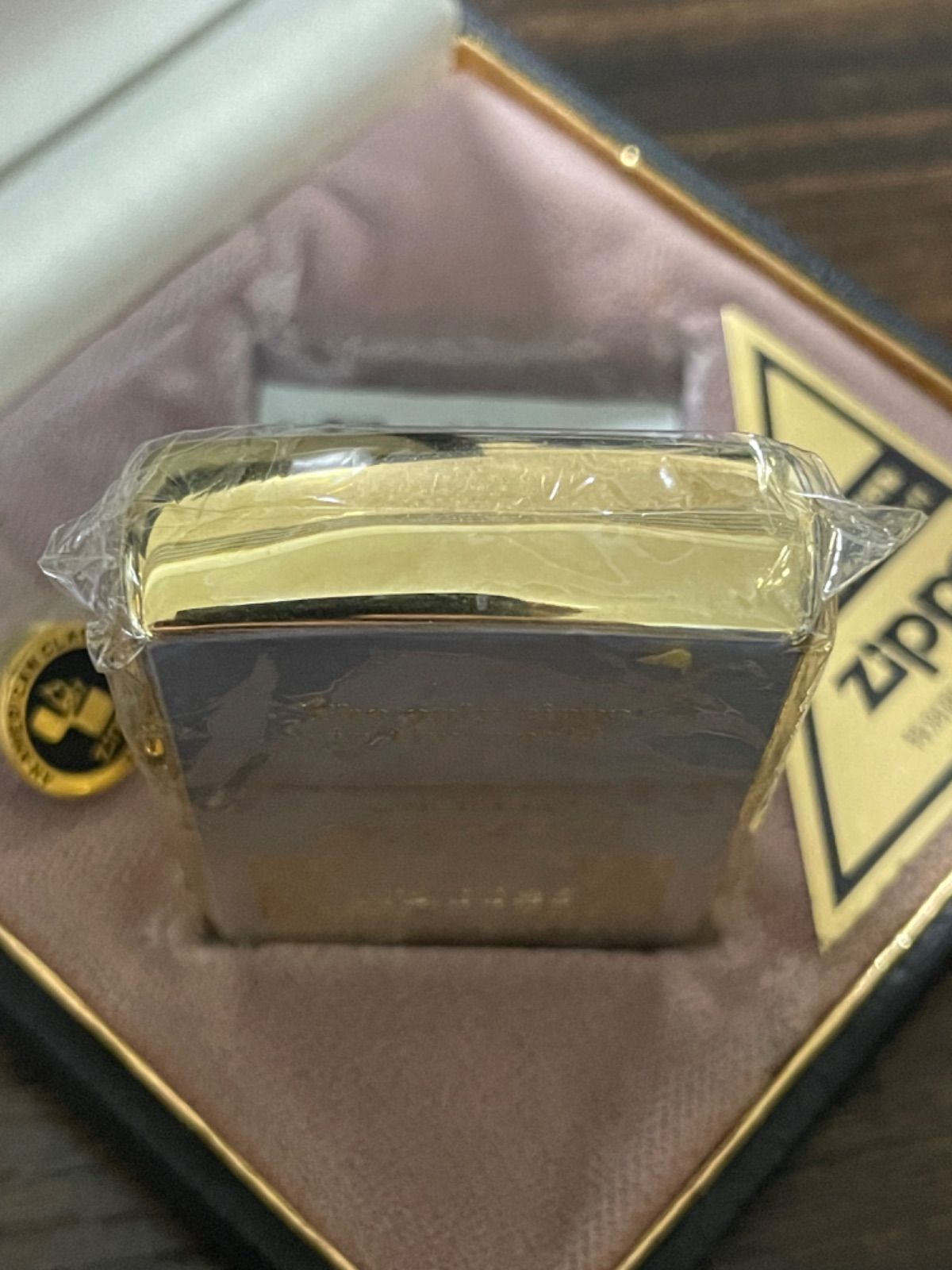 zippo 底面斜体 ロゴ 4面 ゴールド 限定品 筆記体 年代物 1991年製