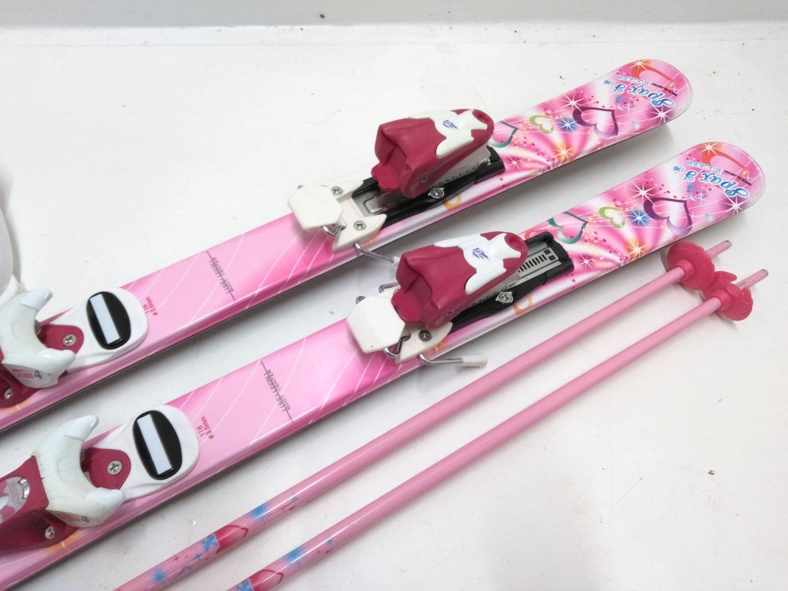 KAZAMA SPAX ROCKER スキー板 ピンク　106 女の子　キッズ KAZAMA 126cm ジュニアスキー SPAX-J ROCKER 子供用 カービングスキー