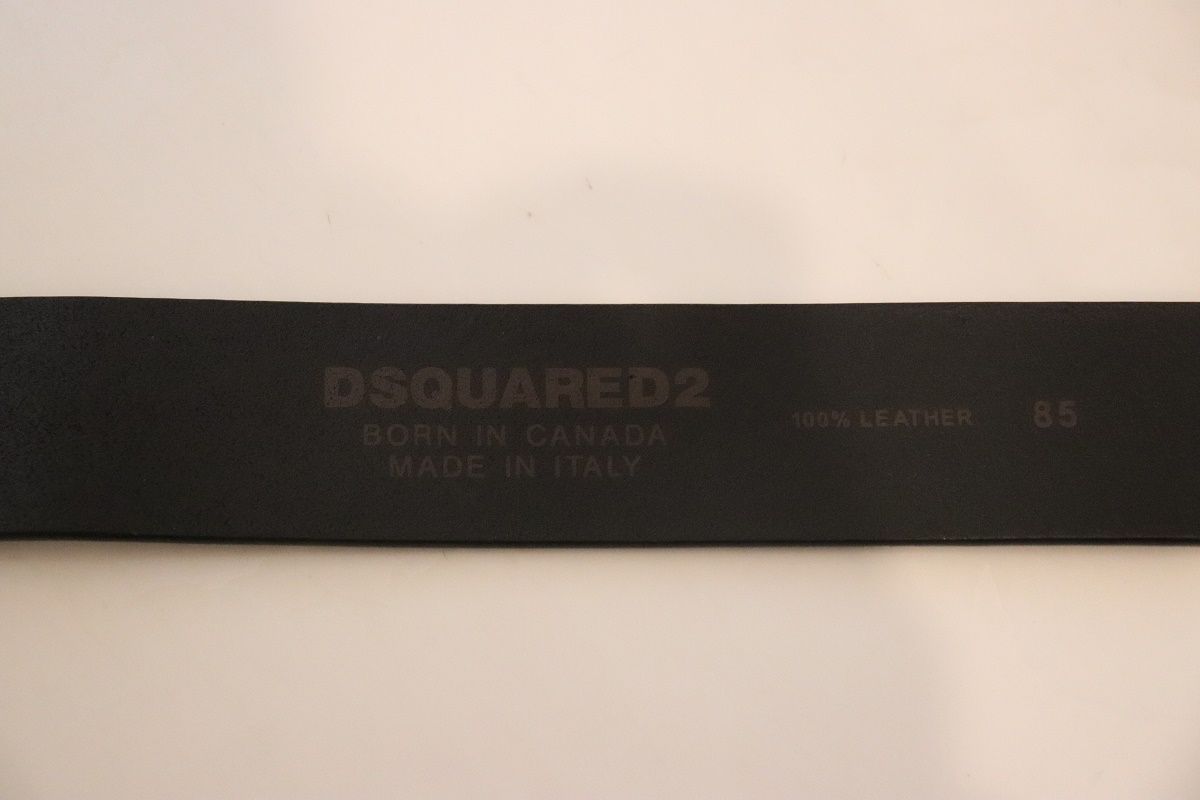 DSQUARED2 ディースクエアード2 新品メンズレザーベルト 85 伊製 DSQUARED2 ディースクエアード2 新品メンズレザーベルト 85 伊製