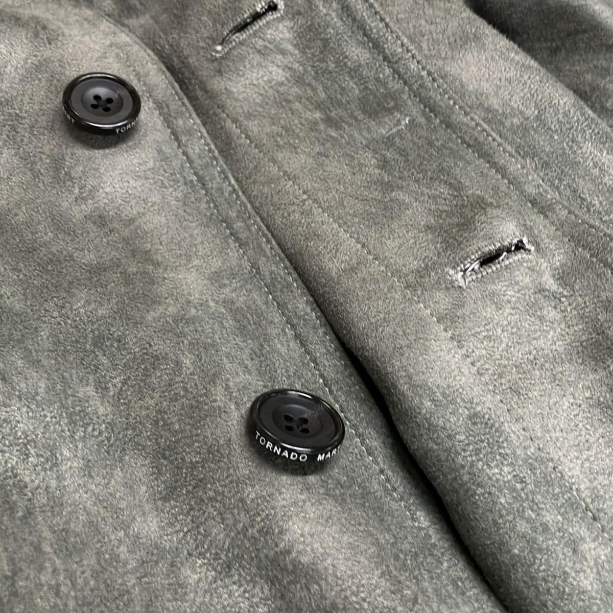 TORNADO MART トルネードマート トレンチコート サイズXL メンズ - グレー×グリーン 長袖 ライナー取り外し可 秋 冬 KANDAIZUMI_COM