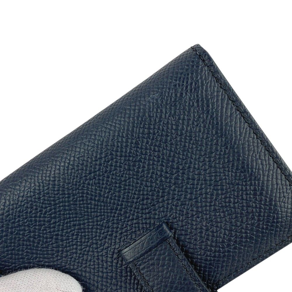 ■美品■　エルメス ベアンミニ カード ケース 小銭入れ エプソン SS ネイビー Y刻 箱 【358937】1 HERMES - □美品□ エルメス ベアンミニ カード ケース 小銭入れ