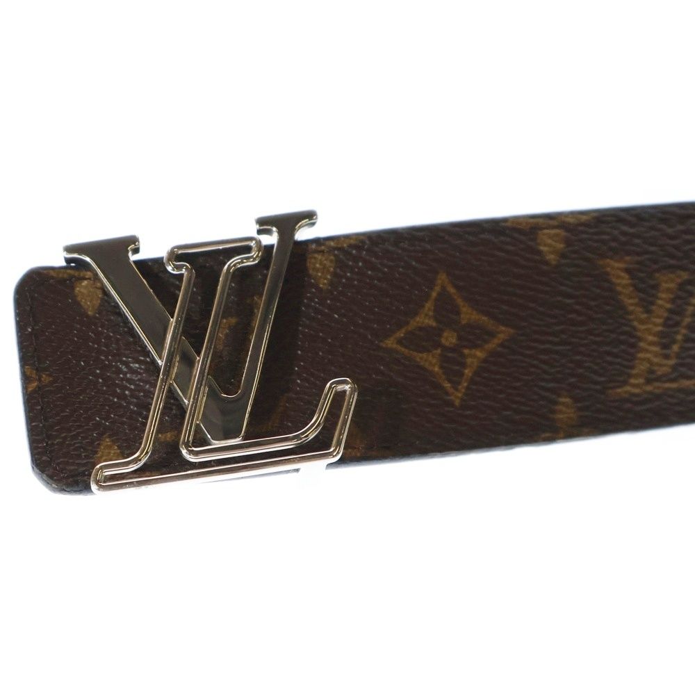 美品LOUIS VUITTON レザー ベルト ブラウンモノグラム　リバーシブル LOUIS VUITTON (ルイヴィトン) サンチュール LVライン