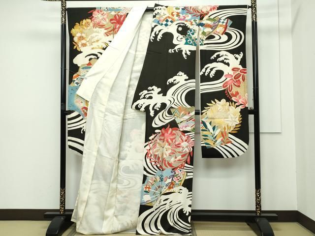 振袖袷比翼仕立昭和アンティーク品 振袖袷比翼仕立昭和アンティーク品 （リサイクル着物通販販売