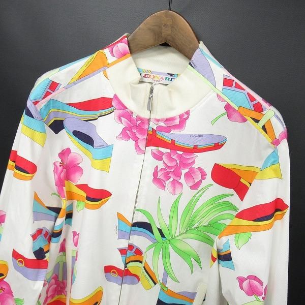 axc レオナールスポーツ LEONARD SPORT ジャケット ブルゾン 42 白系