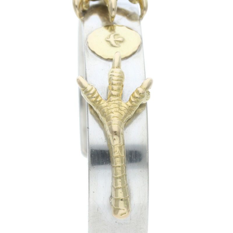 じろちゃん　ゴローズ goro's 金爪金メタル付き平打ちブレス goro's(ゴローズ)金メタル付き金爪平打ちバングル - メルカリ