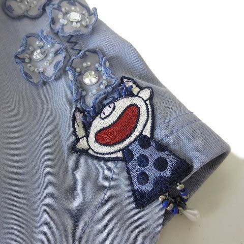 あ*マ様 OLLEBOREBLA アルベロベロ　パンツ　ステッチ風刺繍 OLLEBOREBLA アルベロベロ ぶたさん パンツ ズボン ワイド 刺繍