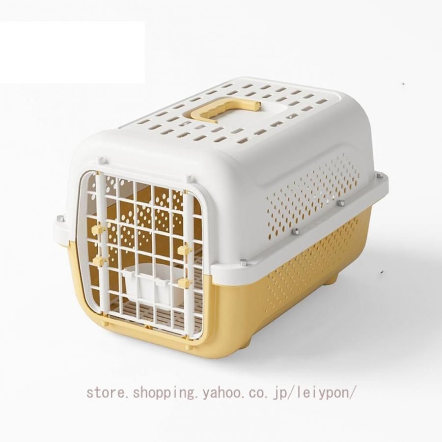 犬 クレート 小型犬 プラスチック ペットキャリー ハードキャリー 成猫 子猫 うさぎ 猫 キャリーケース ペットクレート 航空輸送ボックス 取っ手付き 水洗いOK