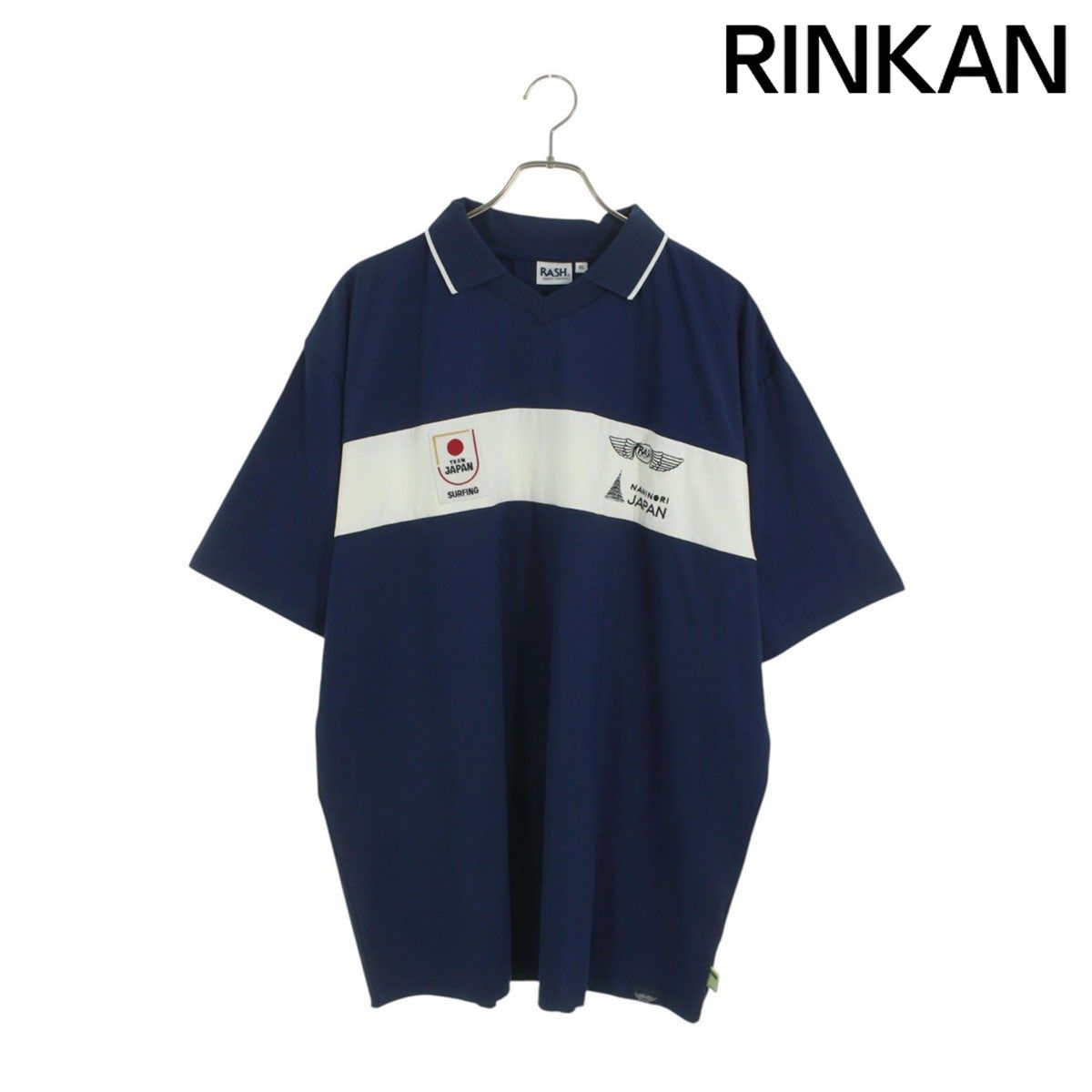 ラッシュ　RASH NAMINORI JAPAN ポロシャツ　M ラッシュ ×エスエスズィー SSZ NAMINORI JAPAN ワッペン半袖