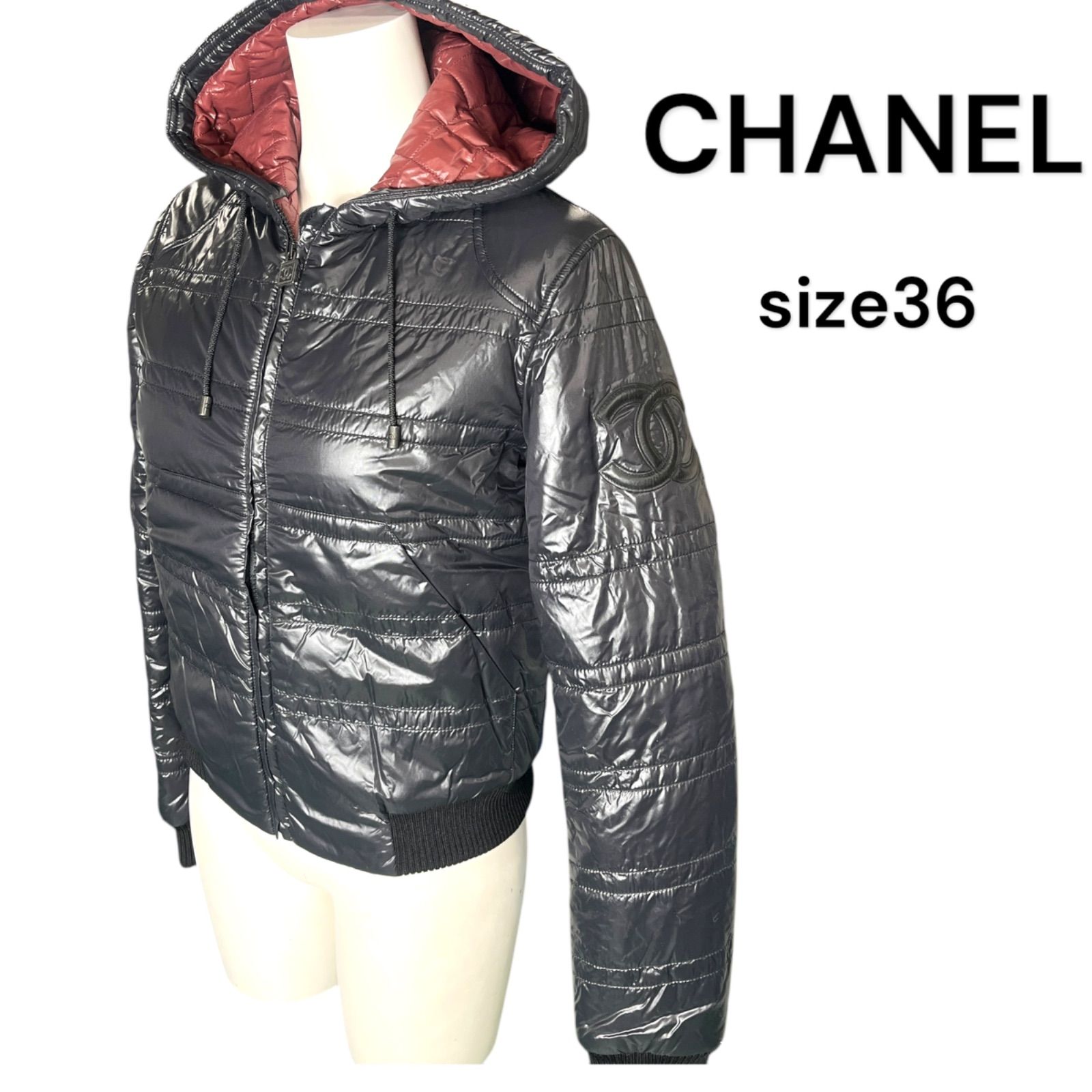 ○ 美品 シャネル CHANEL ビッグ ココマーク ブルゾン ジャンパー 上着 