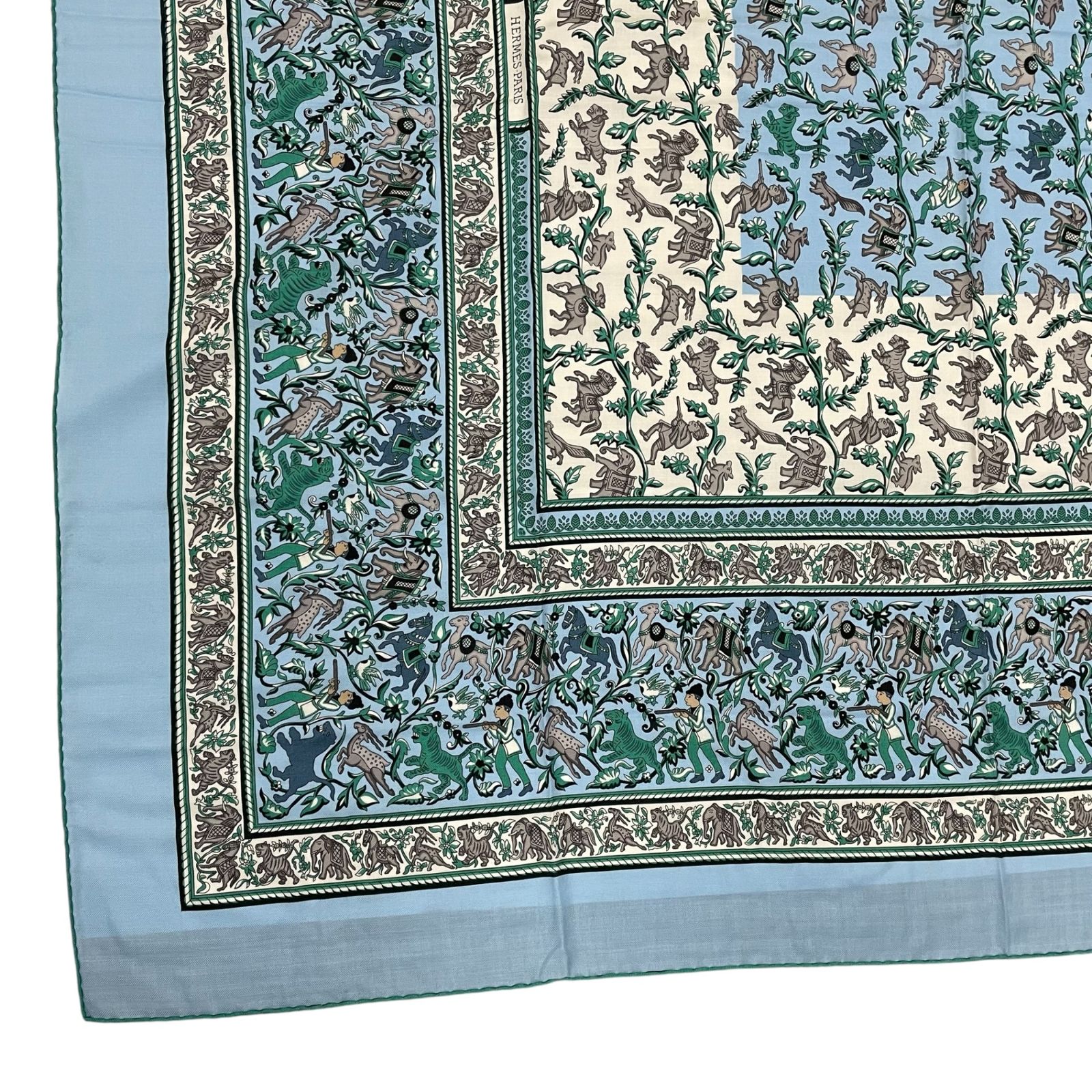 HERMES　カレジュアン　インドの狩猟　カレ140 HERMES エルメス カレ140 カシシル 『CHASSE EN INDE(インドの