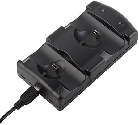 ♥ PS3コントローラー充電ドック充電ステーション 2イン1 LEDライトインジケーター付き オリジナルPS3|MOVEコントローラー対応 ブラック