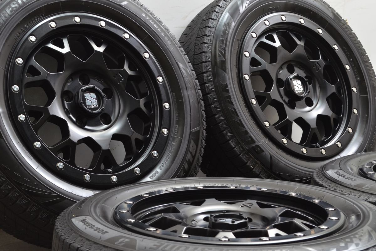 【バリ溝】【美品】【送料込】スタッドレス205/65R16 アルミホイール付4本 BRIDGESTONE LAPORTA ラポルタ アルミホイール スタッドレス