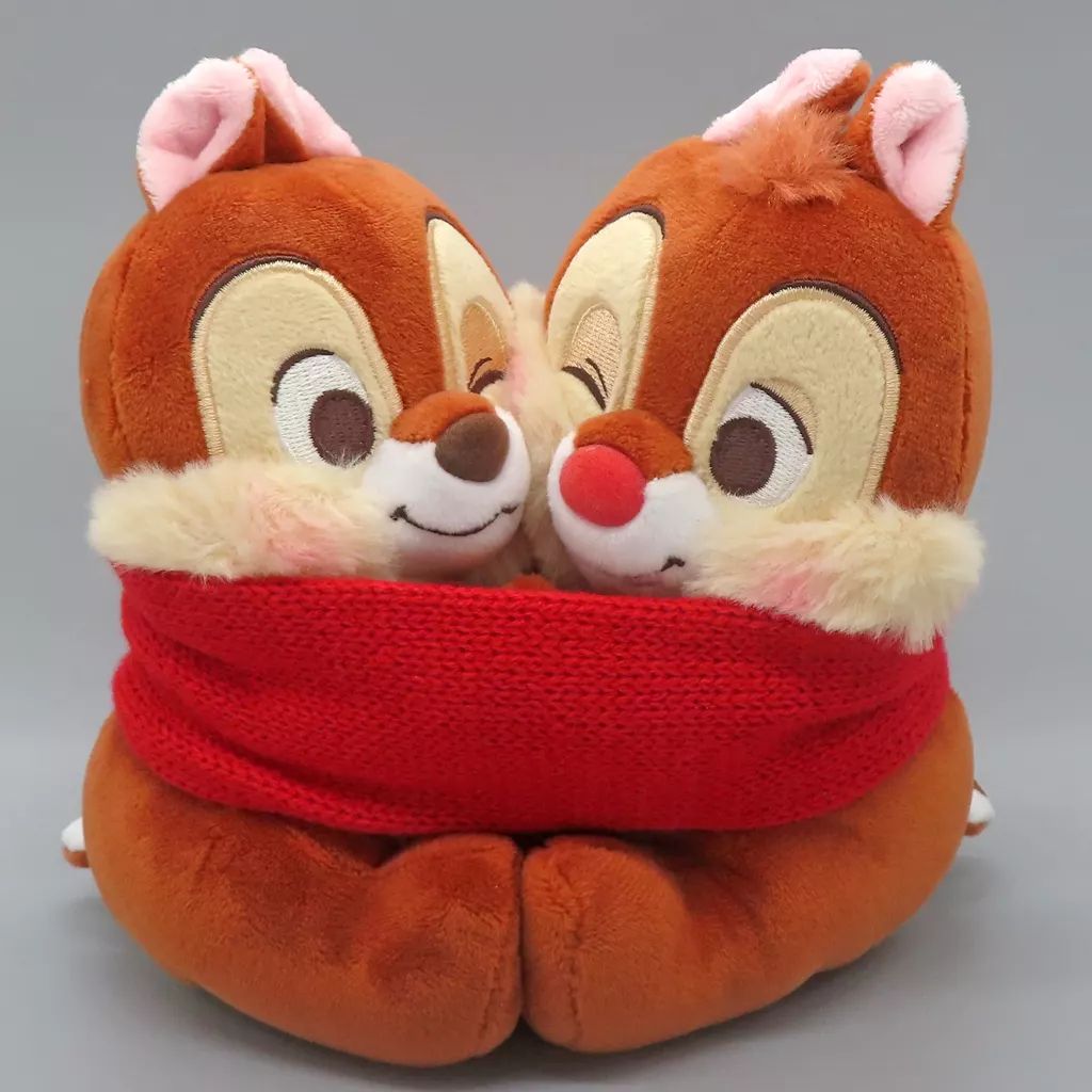 中古】ぬいぐるみ チップ＆デール ぬいぐるみ ニットマフラー