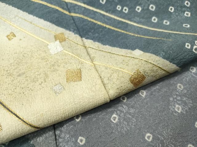 平和屋着物○十日町 名門青柳高級ブランド 大喜百花 訪問着 絞り 竹屋