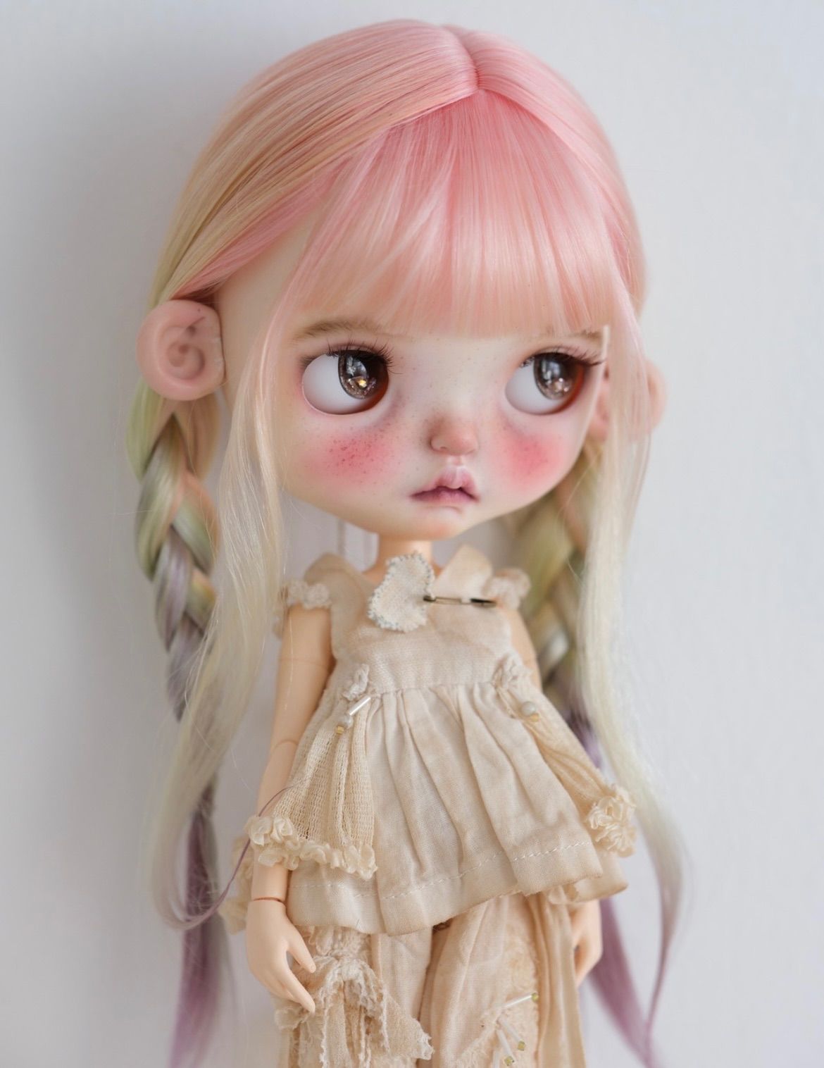 ブライス　モヘアウィッグ　ラベンダー ブライス ウィッグ モヘアウィッグ 海外作家 アッシュラベンダー