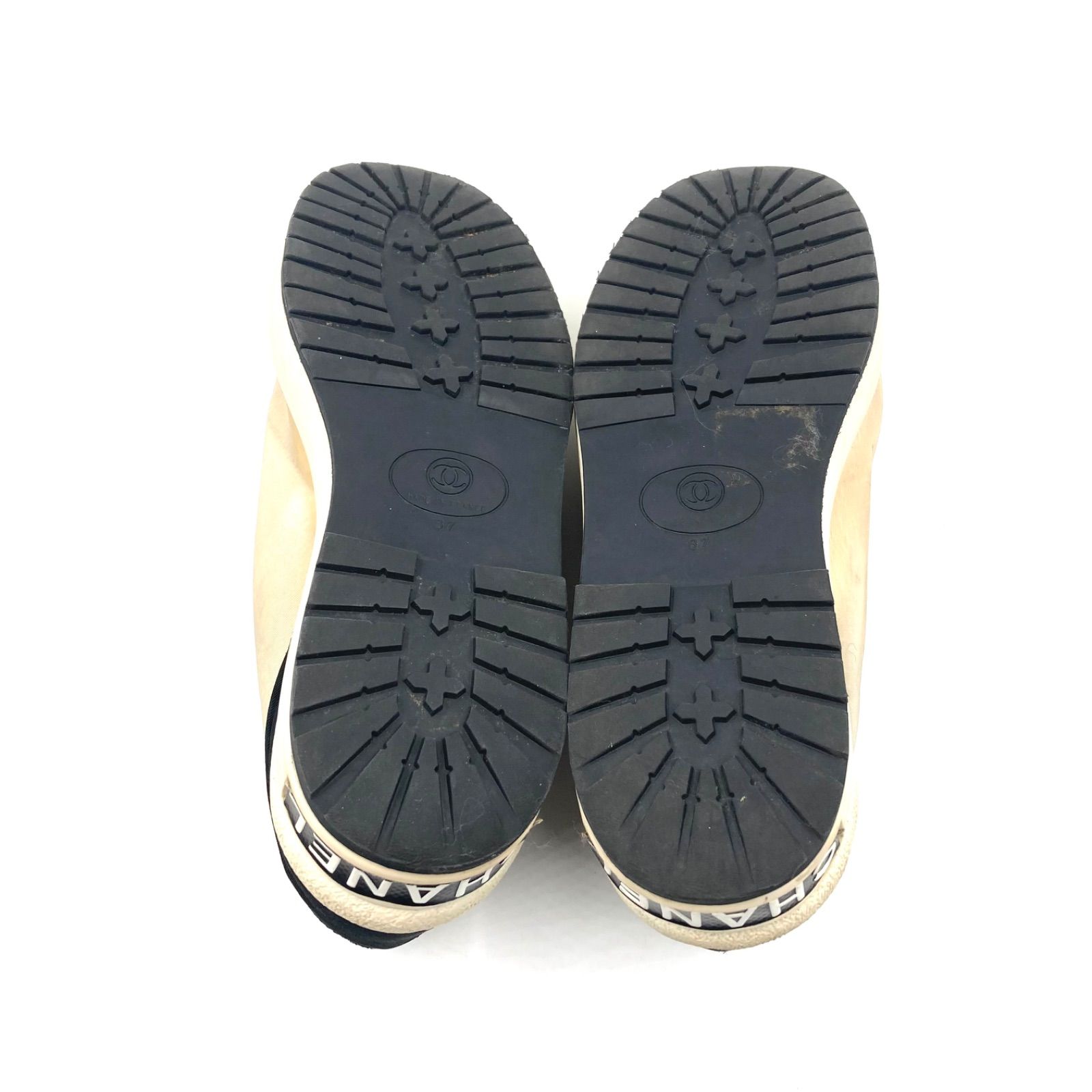 CHANEL シャネル ココマーク ローカットスニーカー キャンバス×レザー 