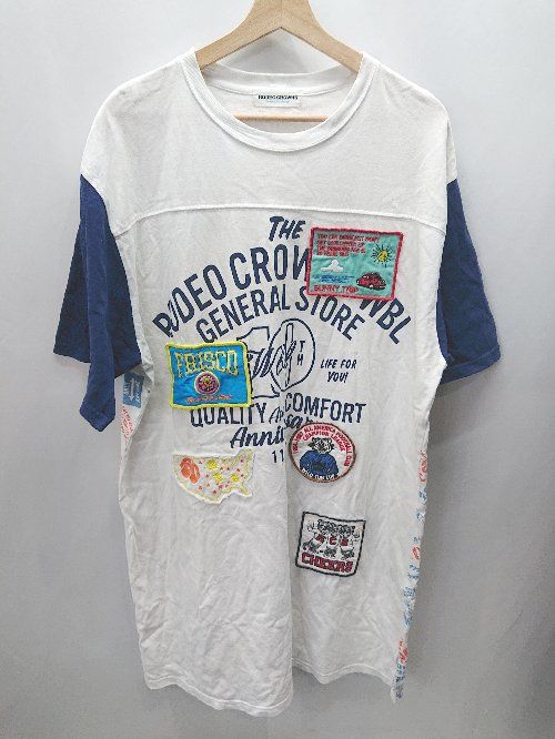 ◇ RODEO CROWNS ロデオクラウンズ 半袖 Tシャツ サイズFREE ホワイト系 メンズ E  【1406180073121】