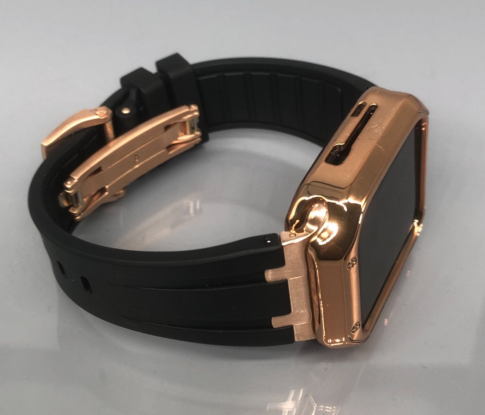 GimelZayinセット シーム ブラック Rゴールド アップルウォッチ ラバーベルト Apple Watch ケース カバー ウルトラ 38 mm 40 41 42 44 45 49 バンド