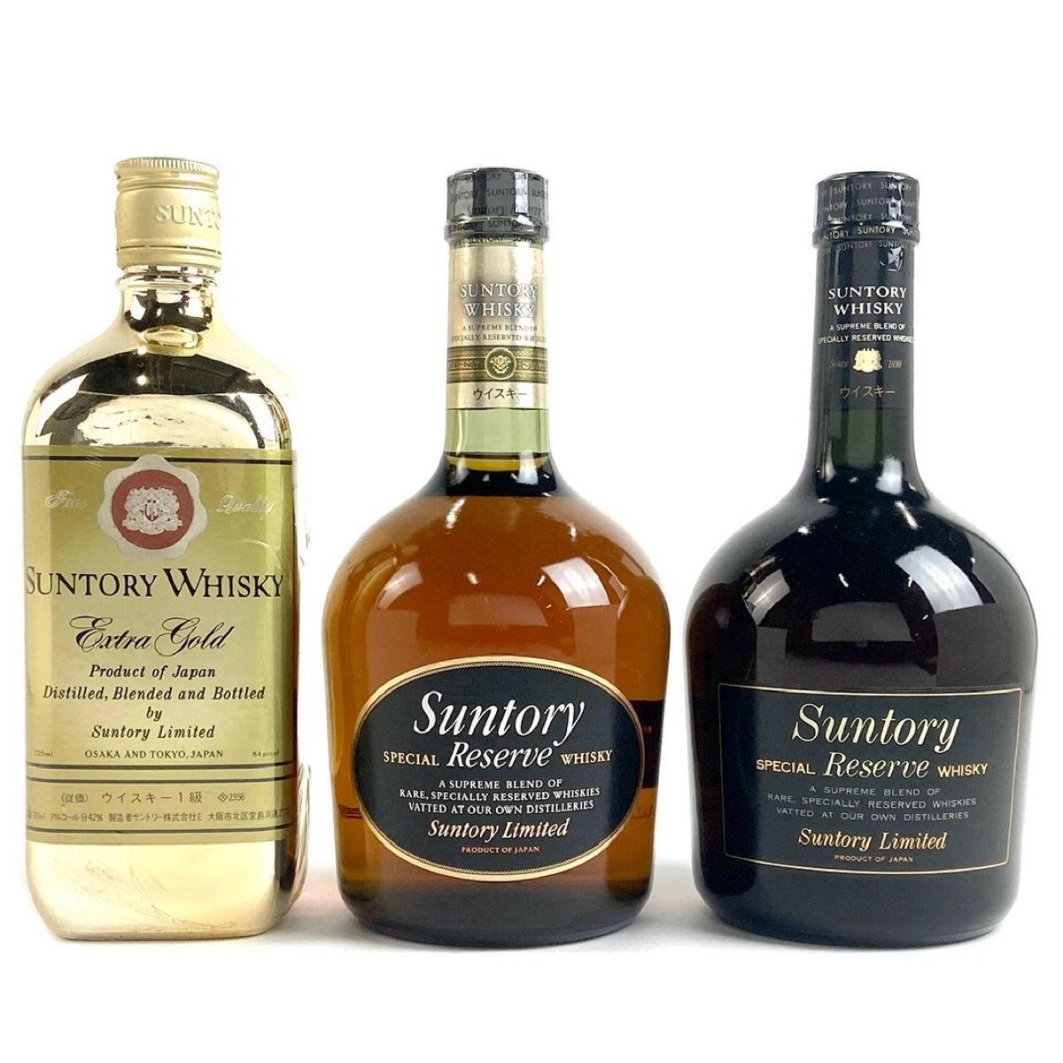 東京都内限定お届け】 3本 サントリー SUNTORY エクストラゴールド 金ボトル スペシャルリザーブ 750ml ウイスキー セット 【古酒】 -  メルカリ