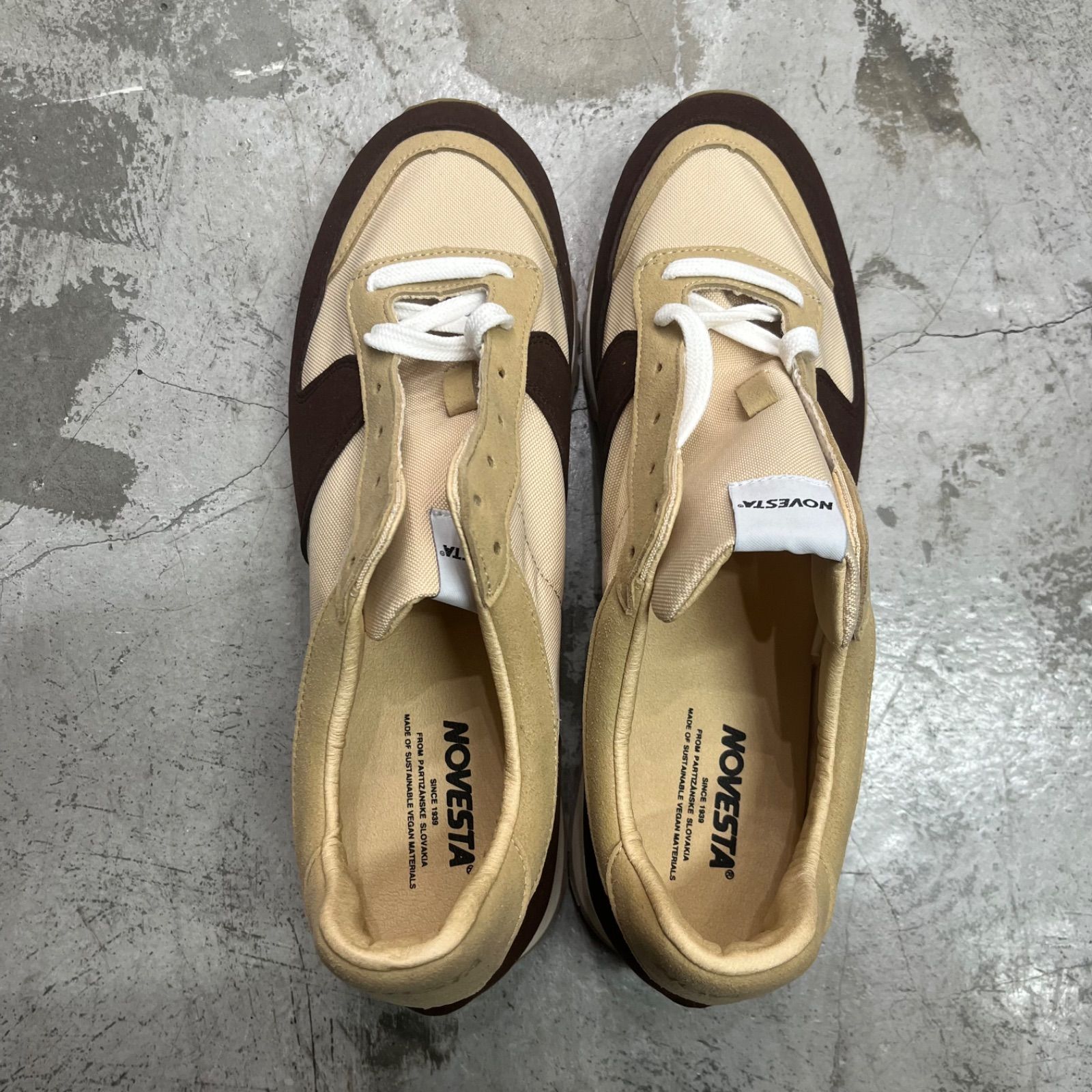 参考上代27500円 未使用品 NOVESTA MARATHON VEGAN TRAIL BROWN 