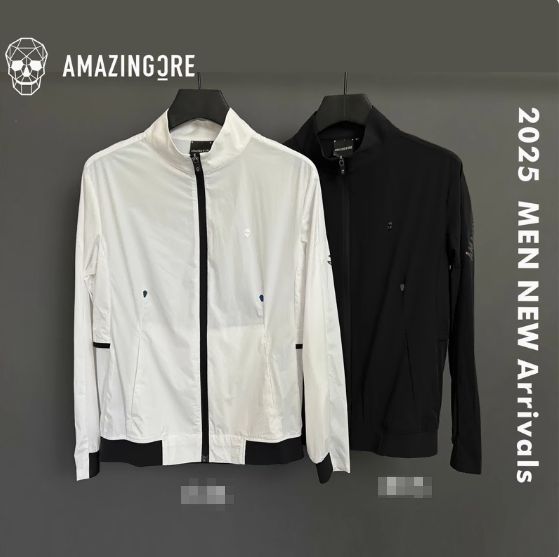 AMAZINGCRE アメージングクリー メンズ ゴルフ ウィンドブレーカー 丸め 衣類
