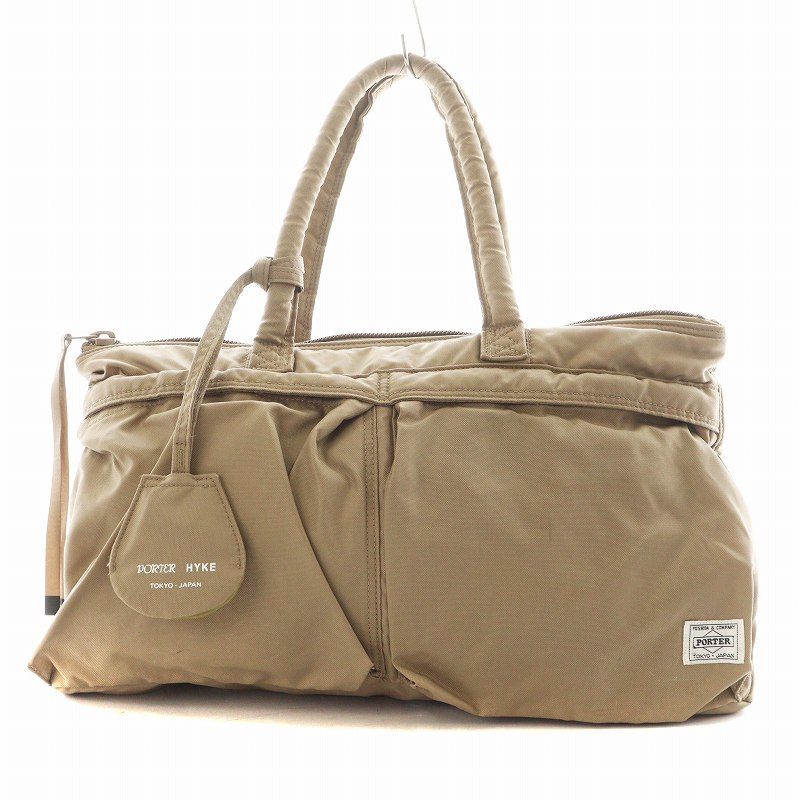 PORTER DRAFT ヘルメットバッグ 大容量トートバッグ ベージュ ポーター PORTER 吉田カバン × ハイク HYKE ヘルメットバッグ