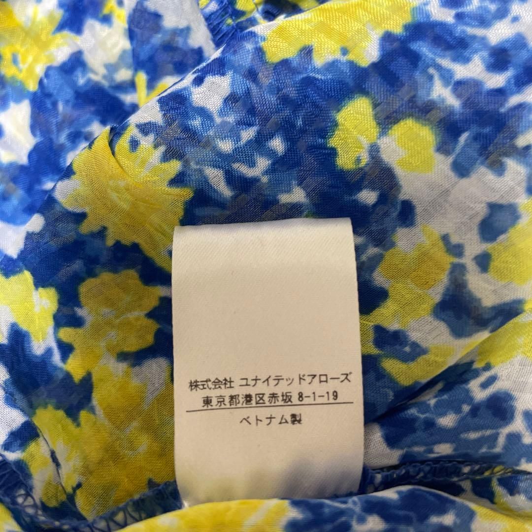 未使用 ユナイテッドアローズ 花柄 ノースリーブ シャツ タグ付き 総柄 