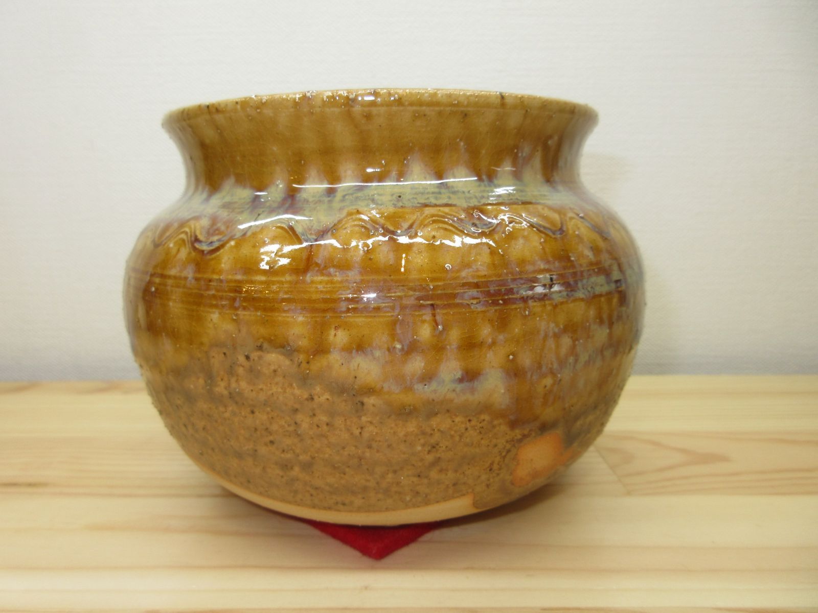 送料込【逢絢亭・新品】茶道具 建水 信楽焼 高取釉 森岡嘉祥 共箱入り 逢絢亭・新品】茶道具 建水 信楽焼 高取釉 森岡嘉祥 共箱入り