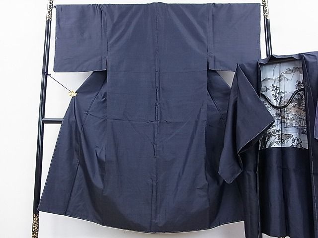 平和屋2男性　本場大島紬　アンサンブル　亀甲柄　逸品　DAAA8965fe