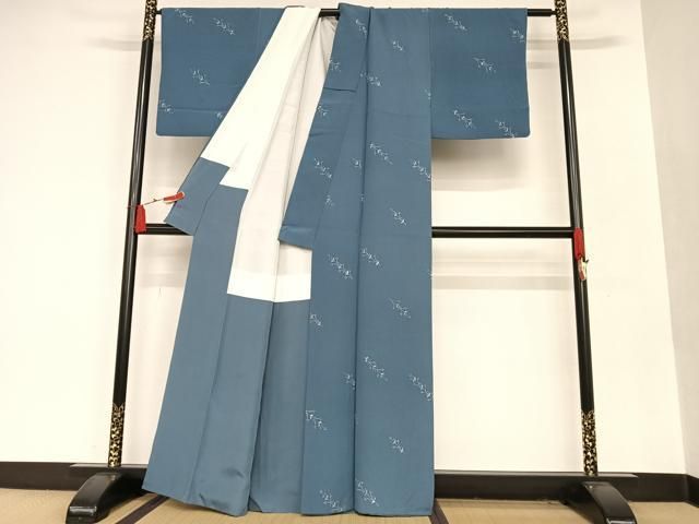 平和屋着物▽小紋 単衣 花間道 洗える着物 AAAZ1461fy