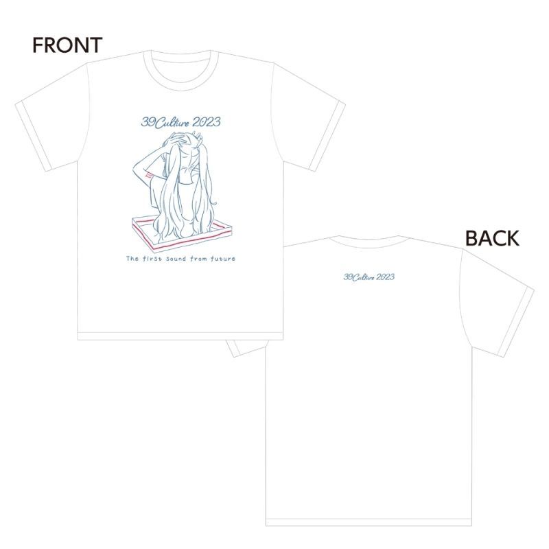 【XLサイズ】初音ミク 39Culture 2023 アート ビッグシルエットTシャツ / XL